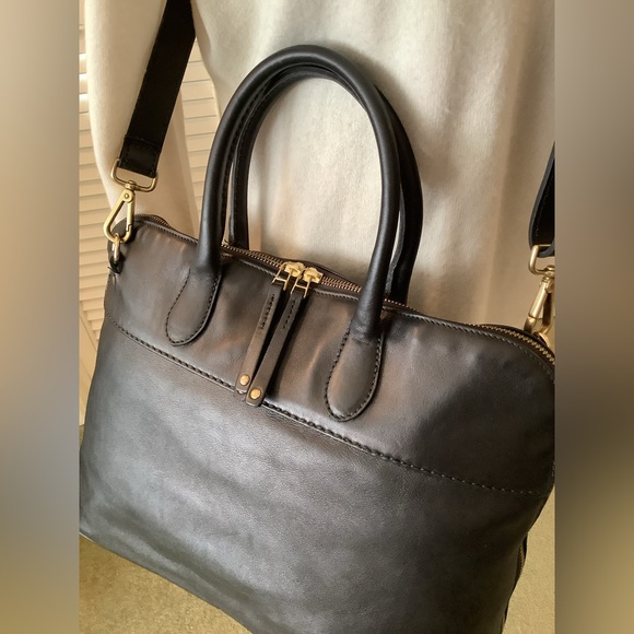 Roots Large Shirley Tote / Satchel / Crossbody / Shoulder Bag in Black Leather - Picture 14 of 15